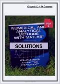 Solutions Manual for For Numerical and Analytical Methods with Matlab &lpar;1st Edition&rpar; by Bober - Graded A&plus; Compreh&period;&period;&period;
