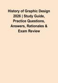 History of Graphic Design 2026 &vert; Study Guide&comma; Practice Questions&comma; Answers&comma; Rationales & Exam Review