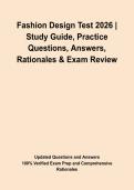 Fashion Design Test 2026 &vert; Study Guide&comma; Practice Questions&comma; Answers&comma; Rationales & Exam Review