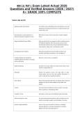 NUR 111 TEST 1  Exam Latest Actual 2026 Questions and Verified Answers &lpar;2026 &sol; 2027&rpar; A&plus; GRADE 100&percnt; COMPLETE&NewLine;