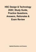 HSC Design & Technology 2026 &vert; Study Guide&comma; Practice Questions&comma; Answers&comma; Rationales & Exam Review&NewLine;&NewLine;