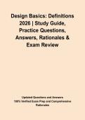 Design Basics&colon; Definitions 2026 &vert; Study Guide&comma; Practice Questions&comma; Answers&comma; Rationales & Exam Review