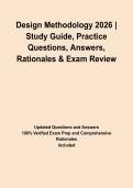 Design Methodology 2026 &vert; Study Guide&comma; Practice Questions&comma; Answers&comma; Rationales & Exam Review