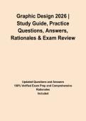 Graphic Design 2026 &vert; Study Guide&comma; Practice Questions&comma; Answers&comma; Rationales & Exam Review&NewLine;&NewLine;