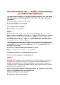 NUR 2790 Exam 4 Actual Exam V3 &vert; NUR 2790 Professional Nursing III &NewLine;&sol; PN3 &lpar;NUR2790 Exam 4&rpar; &vert; Rasmussen