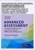 Test Bank&colon; For Advanced Assessment Interpreting Findings and Formulating Differential Diagnoses &lpar;5th Edition&rpar; - &period;&period;&period;