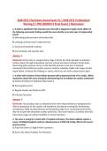 NUR 2571 Final Exam V1&ndash;V3 &vert; NUR 2571 Professional Nursing II &sol; PN2 &vert; Actual Q&A with Rationale &lpar;NUR2571 Final Exam&rpar; &vert; Rasmussen
