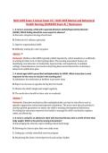 NUR 2459 Exam 4 Actual Exam V3 &vert; NUR 2459 Mental and Behavioral &NewLine;Health Nursing &lpar;NUR2459 Exam 4&rpar; &vert; Rasmussen 