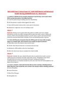 NUR 2459 Exam 3 Actual Exam V1 &vert; NUR 2459 Mental and Behavioral &NewLine;Health Nursing &lpar;NUR2459 Exam 3&rpar; &vert; Rasmussen