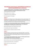 NUR 2459 Exam 2 Actual Exam V3 &vert; NUR 2459 Mental and Behavioral &NewLine;Health Nursing &lpar;NUR2459 Exam 2&rpar; &vert; Rasmussen 