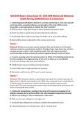 NUR 2459 Exam 2 Actual Exam V3 &vert; NUR 2459 Mental and Behavioral &NewLine;Health Nursing &lpar;NUR2459 Exam 2&rpar; &vert; Rasmussen 