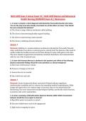 NUR 2459 Exam 4 Actual Exam V1 &vert; NUR 2459 Mental and Behavioral &NewLine;Health Nursing &lpar;NUR2459 Exam 4&rpar; &vert; Rasmussen