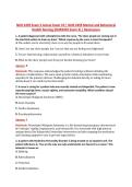 NUR 2459 Exam 3 Actual Exam V3 &vert; NUR 2459 Mental and Behavioral &NewLine;Health Nursing &lpar;NUR2459 Exam 3&rpar; &vert; Rasmussen
