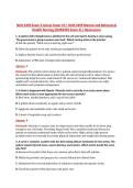 NUR 2459 Exam 3 Actual Exam V3 &vert; NUR 2459 Mental and Behavioral &NewLine;Health Nursing &lpar;NUR2459 Exam 3&rpar; &vert; Rasmussen