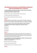 NUR 2459 Exam 3 Actual Exam V2 &vert; NUR 2459 Mental and Behavioral &NewLine;Health Nursing &lpar;NUR2459 Exam 3&rpar; &vert; Rasmussen