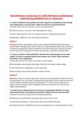 NUR 2459 Exam 3 V1&ndash;V3 &vert; NUR 2459 Mental and Behavioral Health Nursing &vert; Actual Q&A with Rationale &lpar;NUR2459 Exam 3&rpar; &vert; Rasmussen