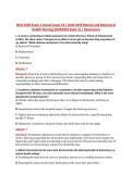 NUR 2459 Exam 1 Actual Exam V2 &vert; NUR 2459 Mental and Behavioral &NewLine;Health Nursing &lpar;NUR2459 Exam 1&rpar; &vert; Rasmussen