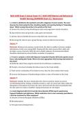 NUR 2459 Exam 2 Actual Exam V1 &vert; NUR 2459 Mental and Behavioral &NewLine;Health Nursing &lpar;NUR2459 Exam 2&rpar; &vert; Rasmussen