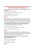 NUR 2459 Exam 2 V1&ndash;V3 &vert; NUR 2459 Mental and Behavioral Health Nursing &vert; Actual Q&A with Rationale &lpar;NUR2459 Exam 2&rpar; &vert; Rasmussen
