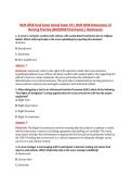 NUR 2058 Final Exam Actual Exam V3 &vert; NUR 2058 Dimensions of &NewLine;Nursing Practice &lpar;NUR2058 Final Exam&rpar; &vert; Rasmussen 