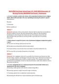NUR 2058 Final Exam Actual Exam V2 &vert; NUR 2058 Dimensions of &NewLine;Nursing Practice &lpar;NUR2058 Final Exam&rpar; &vert; Rasmussen