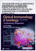 Test Bank&colon; For Clinical Immunology and Serology a Laboratory Perspective Fifth Edition - Graded A&plus; Comprehensive&period;&period;&period;