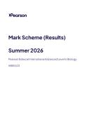 Pearson Edexcel International Advanced Subsidiary Level in Biology 2026 Mark Scheme WBI15&sol;01