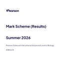 Pearson Edexcel International Advanced Subsidiary Level in Biology 2026 Mark Scheme WBI16&sol;01