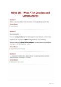 MSNC 505 - Week 7 Test Questions and&NewLine;Correct Answers