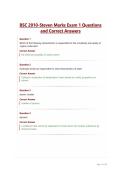 BSC 2010-Steven Marks Exam 1 Questions&NewLine;and Correct Answers
