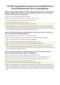 ATI RN Concept Based Assessment Level 2 Online Practice&NewLine;Form B Questions and Answers with Rationales