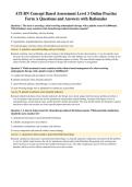 ATI RN Concept Based Assessment Level 3 Online Practice&NewLine;Form A Questions and Answers with Rationales