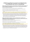ATI RN Concept Based Assessment Level 4 Online Practice&NewLine;Form B Questions and Answers with Rationales
