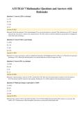 ATI TEAS 7 Mathematics Questions and Answers with&NewLine;Rationales