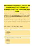 HESI Exit Pathophysiology Questions and &NewLine;Answers 2026&sol;2027 &vert; Complete HESI &NewLine;Pathophysiology Exam Preparation Study &NewLine;Guide 