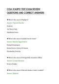 COA JCAHPO TEST EXAM REVIEW&NewLine;QUESTIONS AND CORRECT ANSWERS&NewLine;