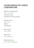 COACHING PRINCIPLES TEST 1 COMPLETE&NewLine;COURSE REVIEW GUIDE&NewLine;