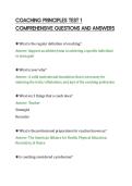 COACHING PRINCIPLES TEST 1&NewLine;COMPREHENSIVE QUESTIONS AND ANSWERS&NewLine;