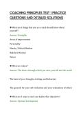 COACHING PRINCIPLES TEST 1 PRACTICE&NewLine;QUESTIONS AND DETAILED SOLUTIONS&NewLine;