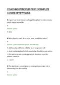 COACHING PRINCIPLES TEST 2 COMPLETE&NewLine;COURSE REVIEW GUIDE&NewLine;