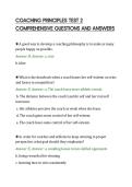 COACHING PRINCIPLES TEST 2&NewLine;COMPREHENSIVE QUESTIONS AND ANSWERS&NewLine;