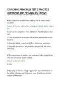 COACHING PRINCIPLES TEST 2 PRACTICE&NewLine;QUESTIONS AND DETAILED SOLUTIONS