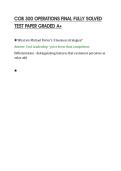 COB 300 OPERATIONS FINAL FULLY SOLVED&NewLine;TEST PAPER GRADED A&plus;&NewLine;