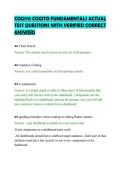 COG170 COGITO FUNDAMENTALS ACTUAL&NewLine;TEST QUESTIONS WITH VERIFIED CORRECT&NewLine;ANSWERS