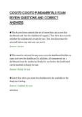 COG170 COGITO FUNDAMENTALS EXAM&NewLine;REVIEW QUESTIONS AND CORRECT&NewLine;ANSWERS