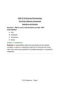 WGU D116 Advanced Pharmacology Final Exam Objective Assessment Questions and Answers&vert; Latest Update