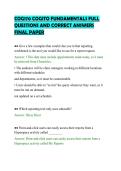 COG170 COGITO FUNDAMENTALS FULL&NewLine;QUESTIONS AND CORRECT ANSWERS&NewLine;FINAL PAPER