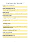 EXW Questions with Correct Answers &lpar;Grade A&plus;&rpar;