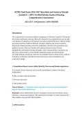NCTRC Final Exam 2026&sol;2027 &ndash; Certified Therapeutic Recreation Specialist &vert; 100 Practice Questions with Verified Solutions & Answers