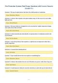 Fire Protection Systems Final Exam&comma; Questions with Correct Answers&NewLine;&lpar;Grade A&plus;&rpar;